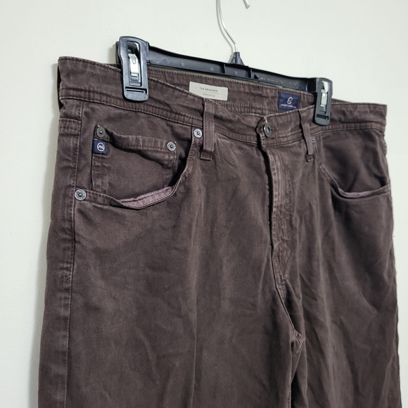 Adriano Goldschmied Graduate Tailored Leg Brown Denim Pants 34x34 - Picture 2 of 9